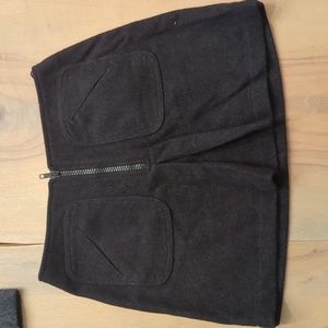 Charcoal gray wool Mini skirt GAP